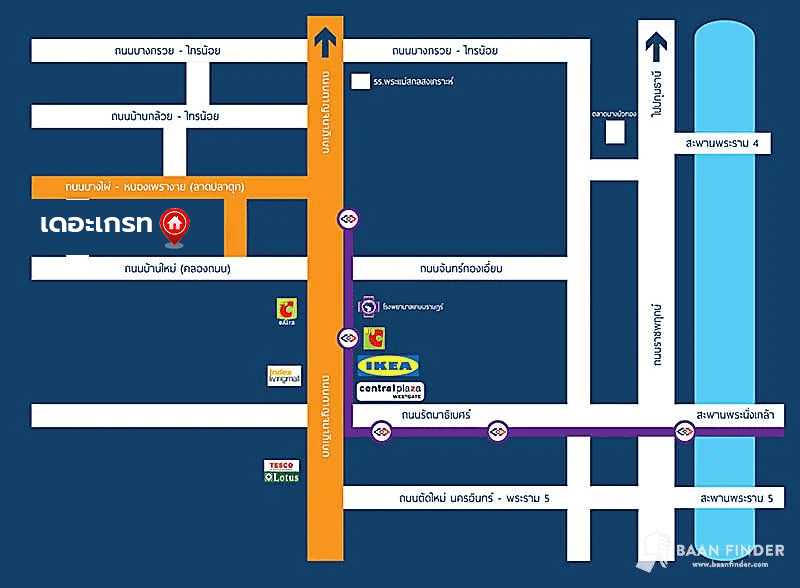 *****บ้านเดี่ยวมือสองนนทบุรี โครงการ เดอะเกรท บางใหญ่ หลังมุม เนื้อที่ 60.4 ตร.ว. พื้นที่ใช้สอย 180 ตร.ม. ฟังก์ชัน 3 ห้องนอน 2 ห้องน้ำ 2 ที่จอดรถ ฟรี! เครื่องปรับอากาศ เครื่องทำน้ำอุ่น โครงการบนทำเลใกล้เมือง เชื่อมต่อถนนรัตนาธิเบศร์ ถนนกาญจนาภิเษก ใกล้รถไฟฟ้าสายสีม่วง "สถานีคลองบางไผ่" และจุดขึ้นทางด่วน "ศรีรัช"